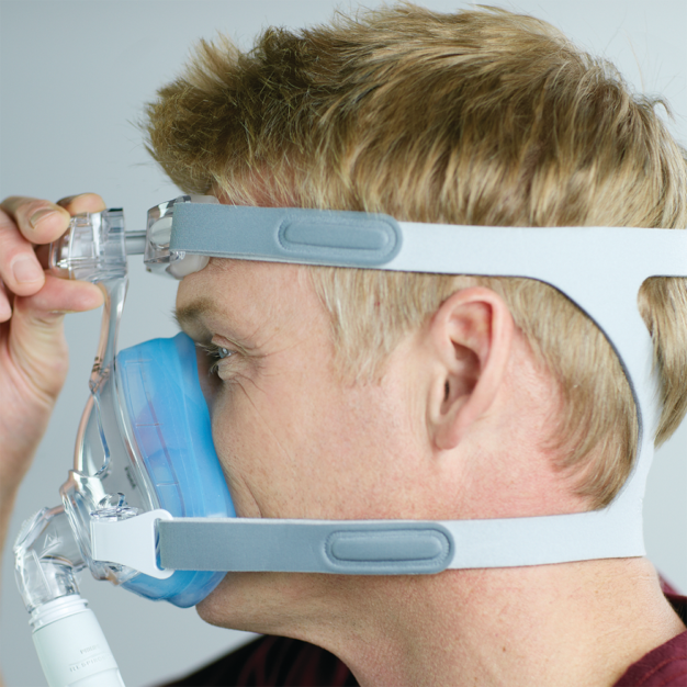 Philips Respironics Amara Gel CPAP Full Face Maske im Profil
