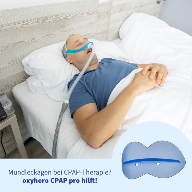 oxyhero CPAP pro Schildschiene gegen Mundleckagen